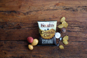 keoghs crisps irish sea salt and rushed black pepper crinkle cut