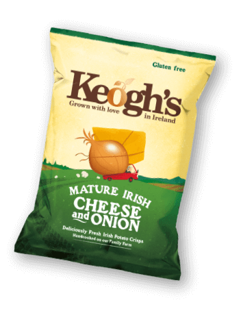 Mature Irish Cheese and Onion Crisps | Keogh's Crisps | Irish Crisps