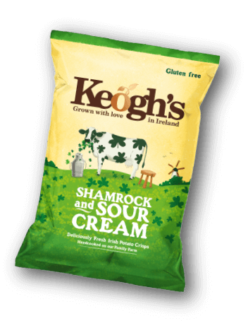 Shamrock and Sour Cream Crisps | Keogh's Crisps