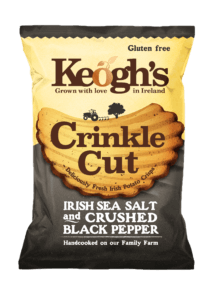keoghs crisps crinkle sea salt & black pepper