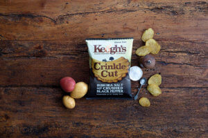 keoghs crisps irish sea salt and rushed black pepper crinkle cut
