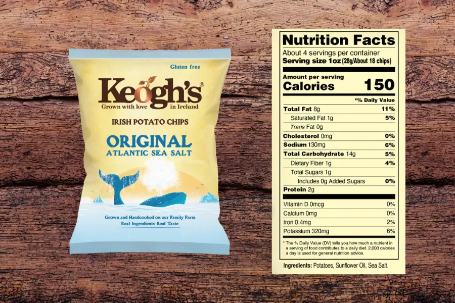 atlantic sea salt with nutrition fact sheet