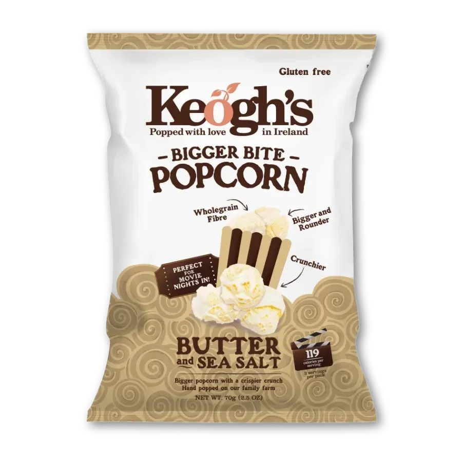 butter and sea salt popcorn packet