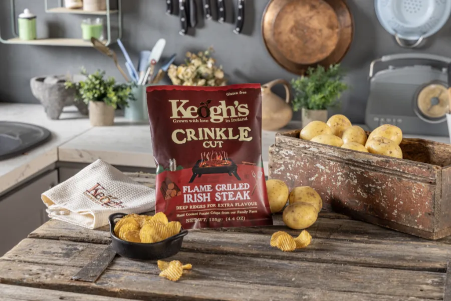 flame grilled irish steak crisp pack display