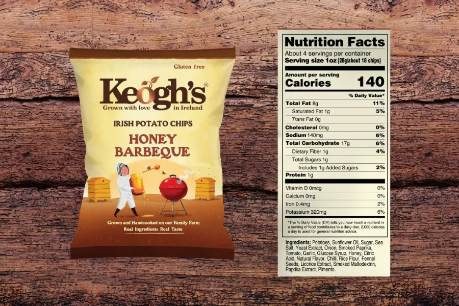 honey barbeque with nutrition fact sheet