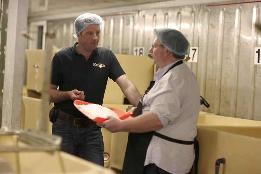 workers with salt