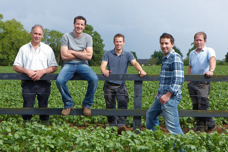 The Keogh family on the farm.