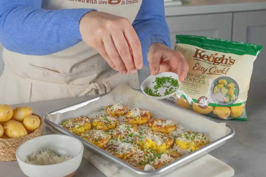 making meal with potatoes