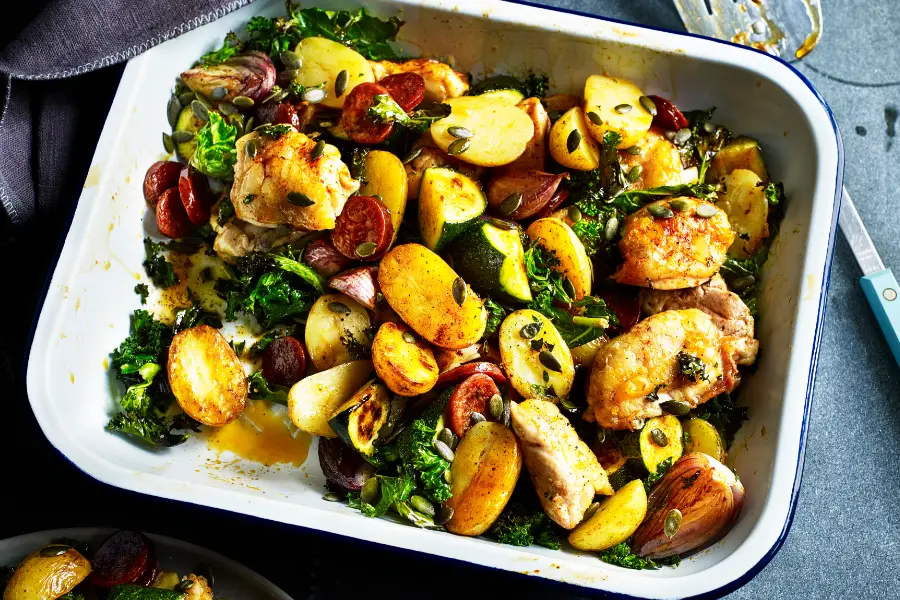 spanish chicken and potatoes