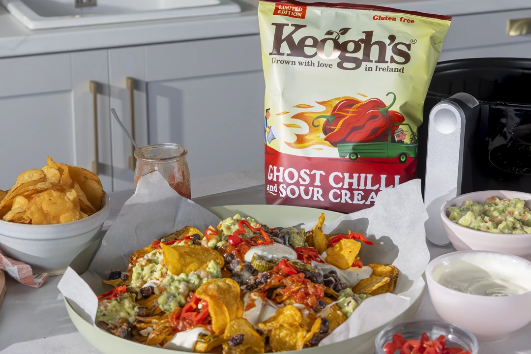 ghost chilli sour cream nachos